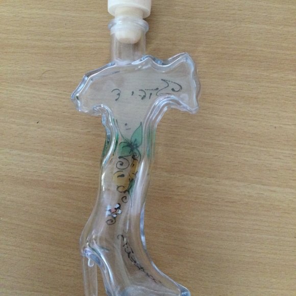 Hand painted glass leg shaped high heel boot bottle with stopper home decoration - Picture 6 of 7